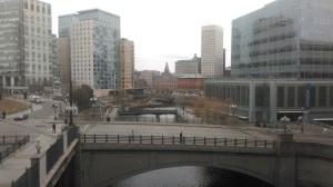 Dreary Providence at the cusp of winter and spring