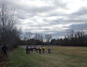 There they go, off the start at Monstah Cross in Walpole, MA!