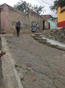 Our map led us up this street, which we ended up turning back down because it just didn't feel safe.