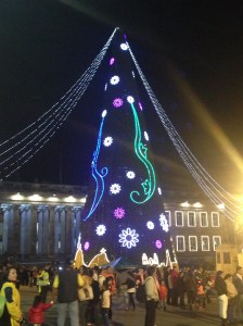 This Christmas Tree in Plaza del Bolivar is supposedly the tallest one in South America this year