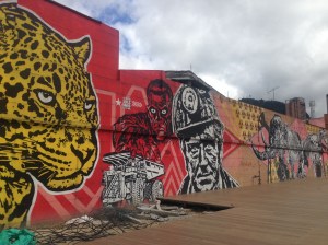 There is government-funded graffiti everywhere in Bogota, and it all has a meaning.
