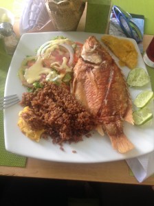 This is the first meal we had before finding our hostel in Cartagena.